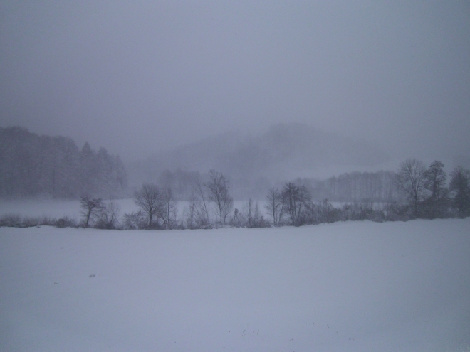 Snowy Balkan hills