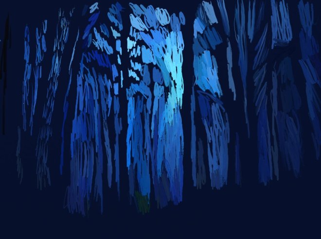 Blue forest by M.K. Hajdin