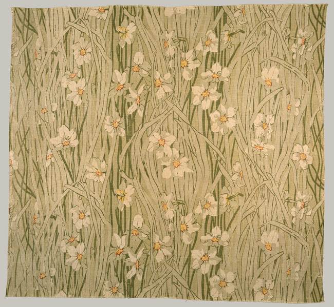 Poet's-narcissus textile, by Candace Wheeler.  